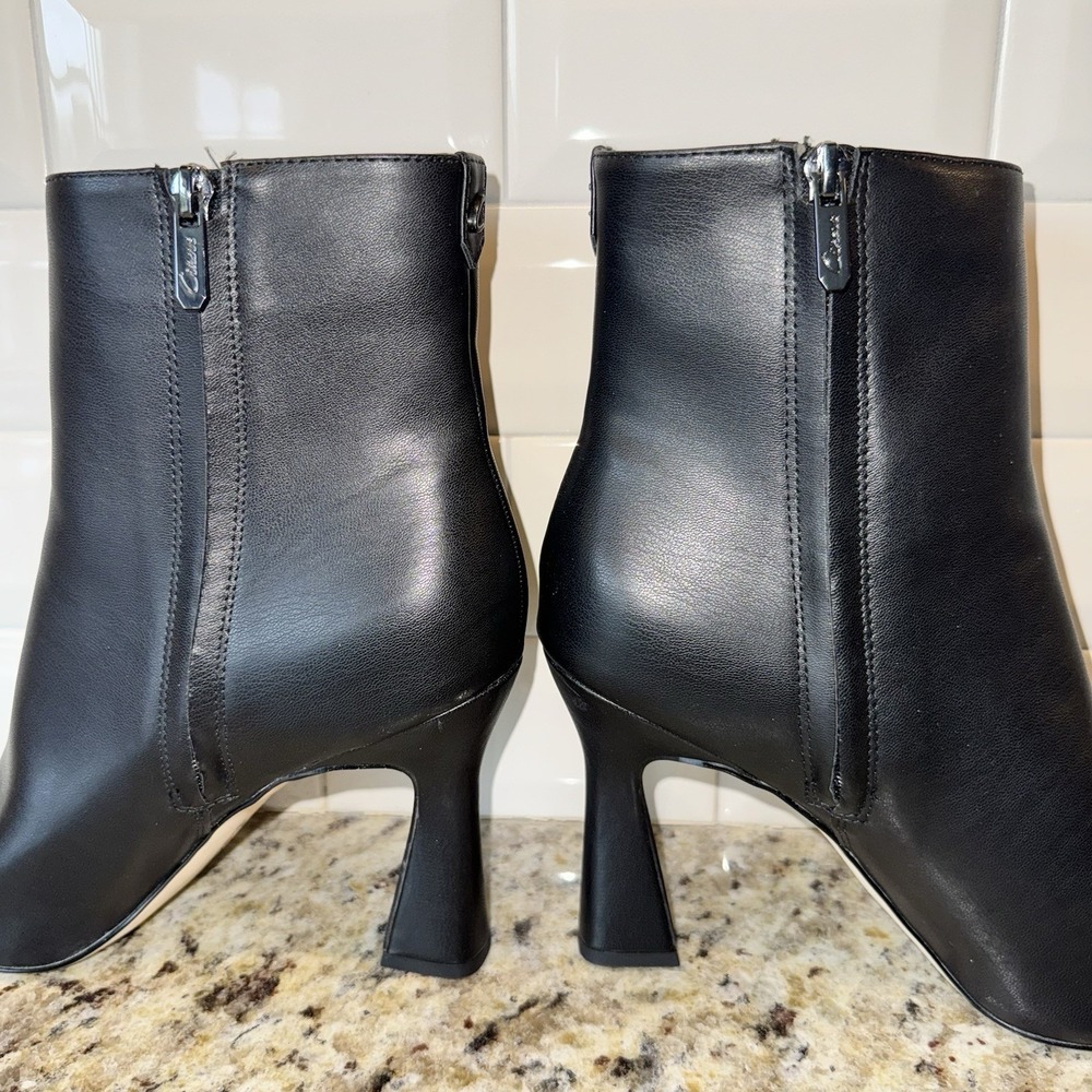 Circus NY by Sam Edelman Bootie Heel Women's 10M Emma Square Toe Black Vegan - Picture 2 of 16